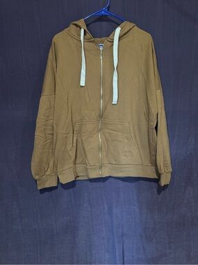 Zenana Outfitters Cozy Brown Sherpa-Lined Hoodie
